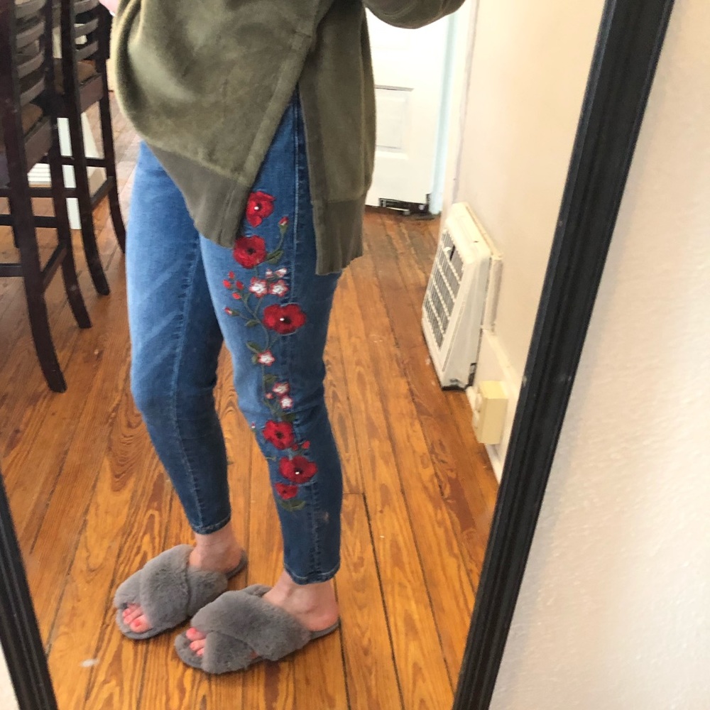 Ana floral embroidered jeggings 6